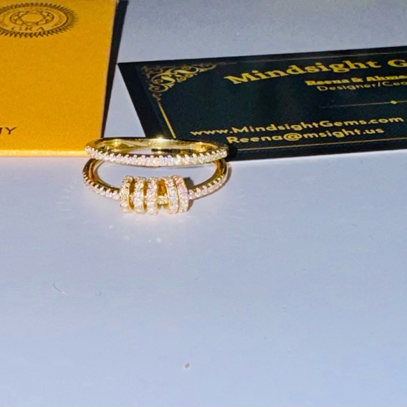 14k Yellow Gold Vermeil VVS GRA Certified Diamond Ring, 100% Passes Diamond Test - Picture 5 of 6